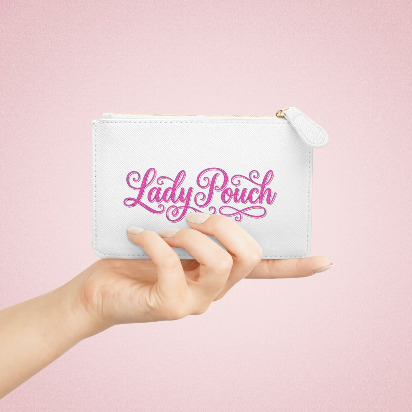 Lady Pouch Mini Clutch Bag — Feminine Zip Pouch for Cards & Cosmetics