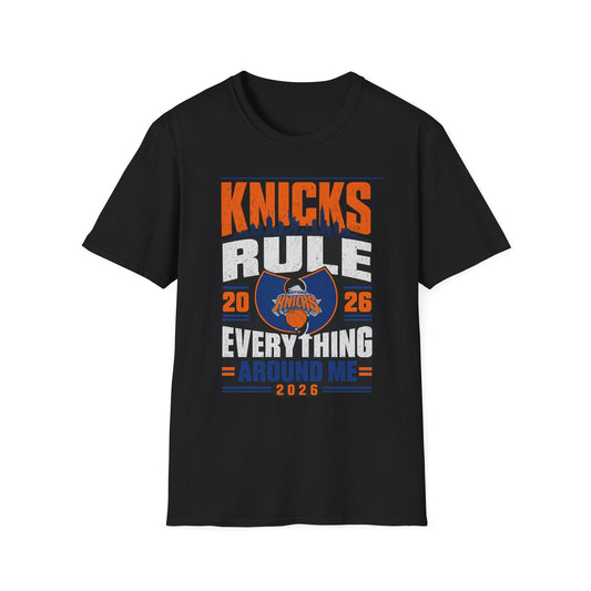 Knicks Rule T-Shirt — NY Knicks Fan Tee ("Knicks Rule Everything")