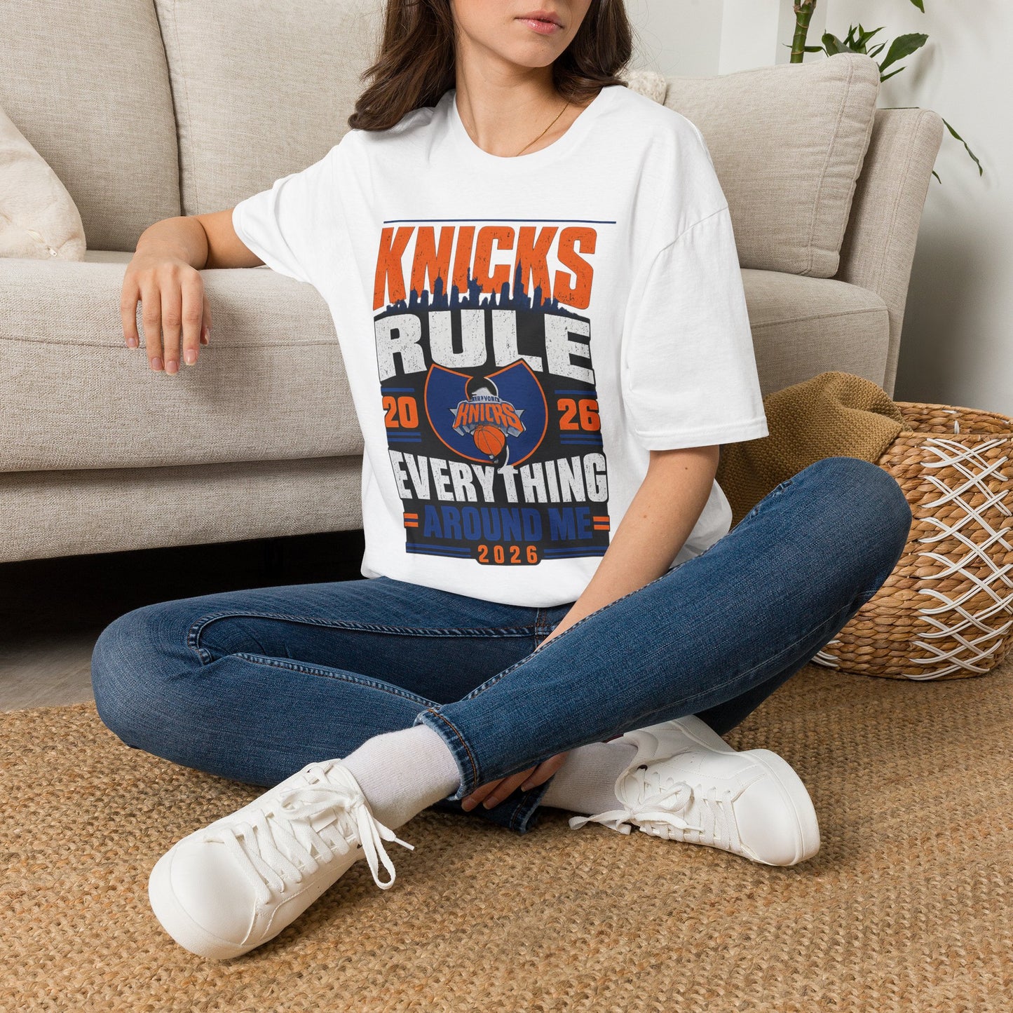 Knicks Rule T-Shirt — NY Knicks Fan Tee ("Knicks Rule Everything")