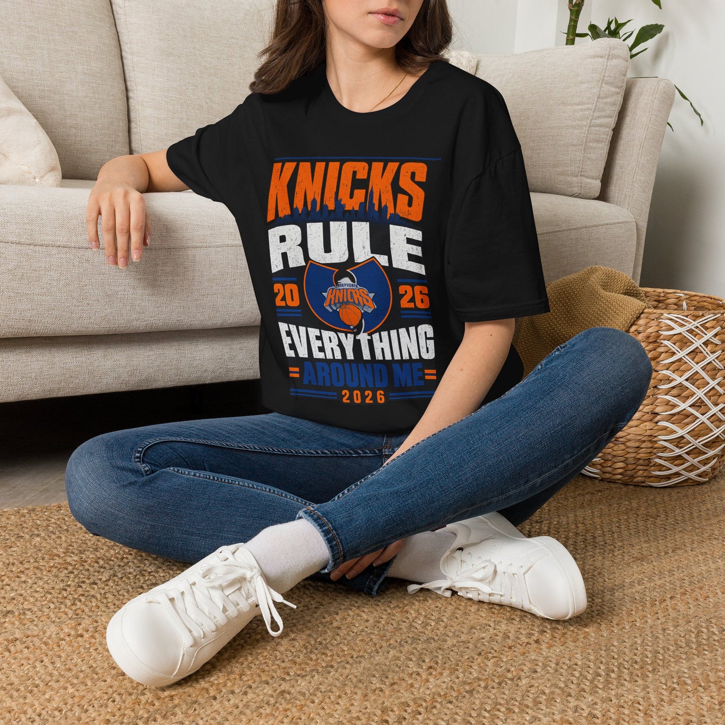 Knicks Rule T-Shirt — NY Knicks Fan Tee ("Knicks Rule Everything")