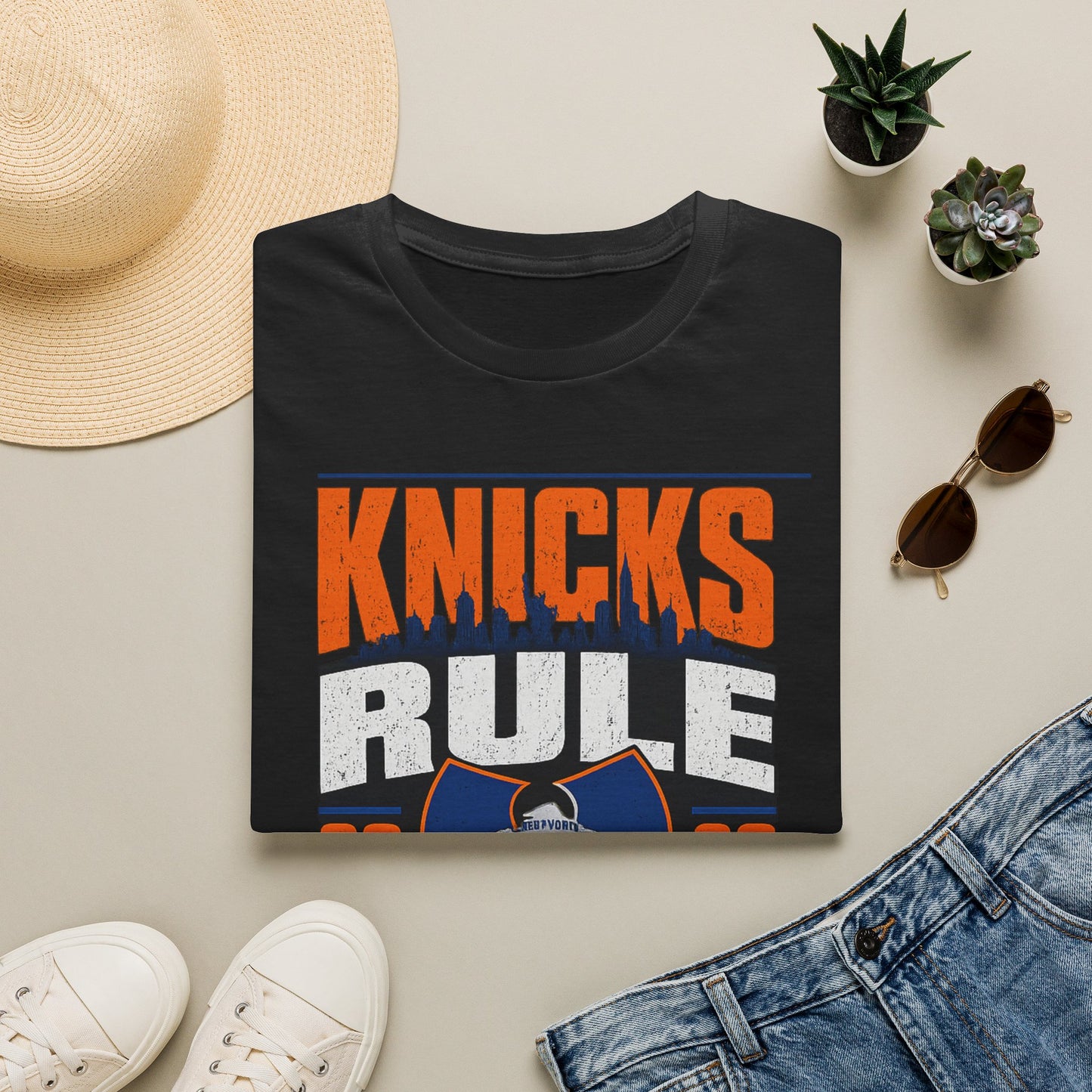 Knicks Rule T-Shirt — NY Knicks Fan Tee ("Knicks Rule Everything")