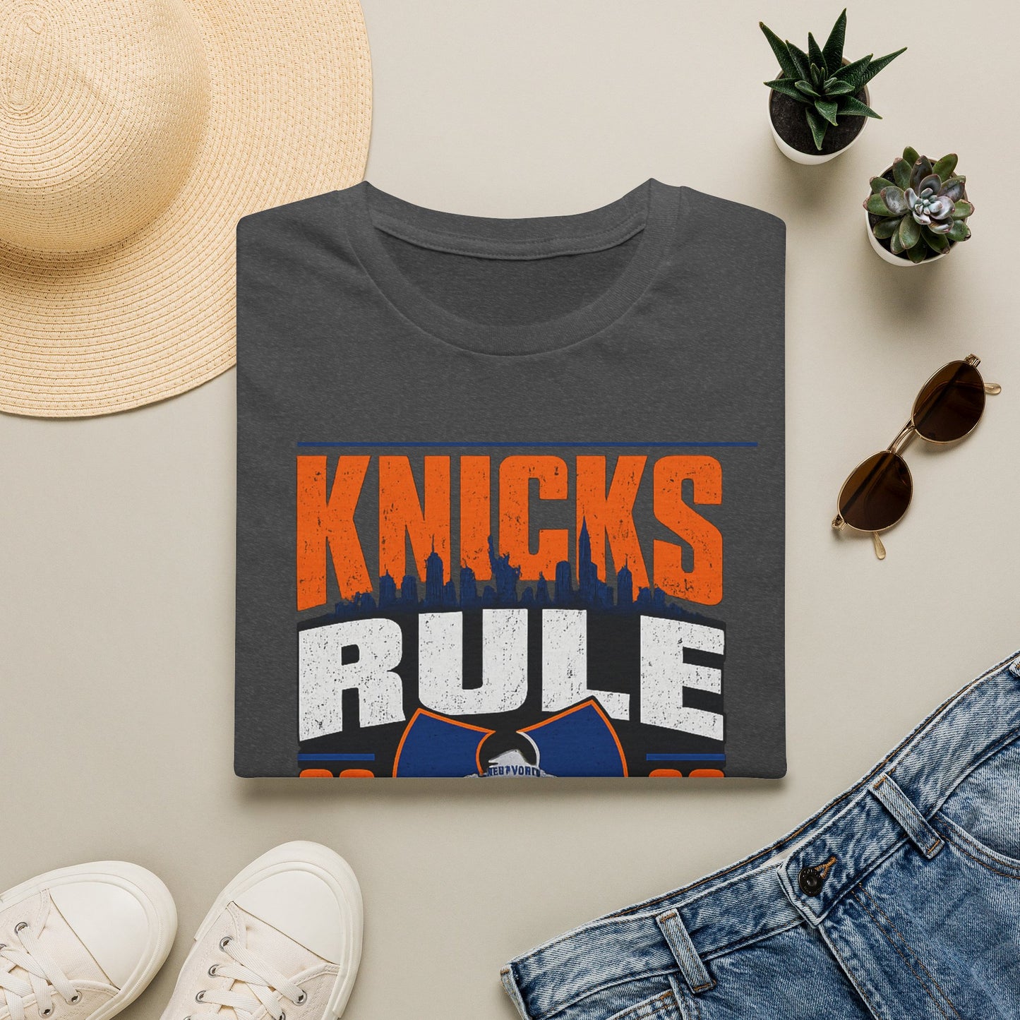 Knicks Rule T-Shirt — NY Knicks Fan Tee ("Knicks Rule Everything")