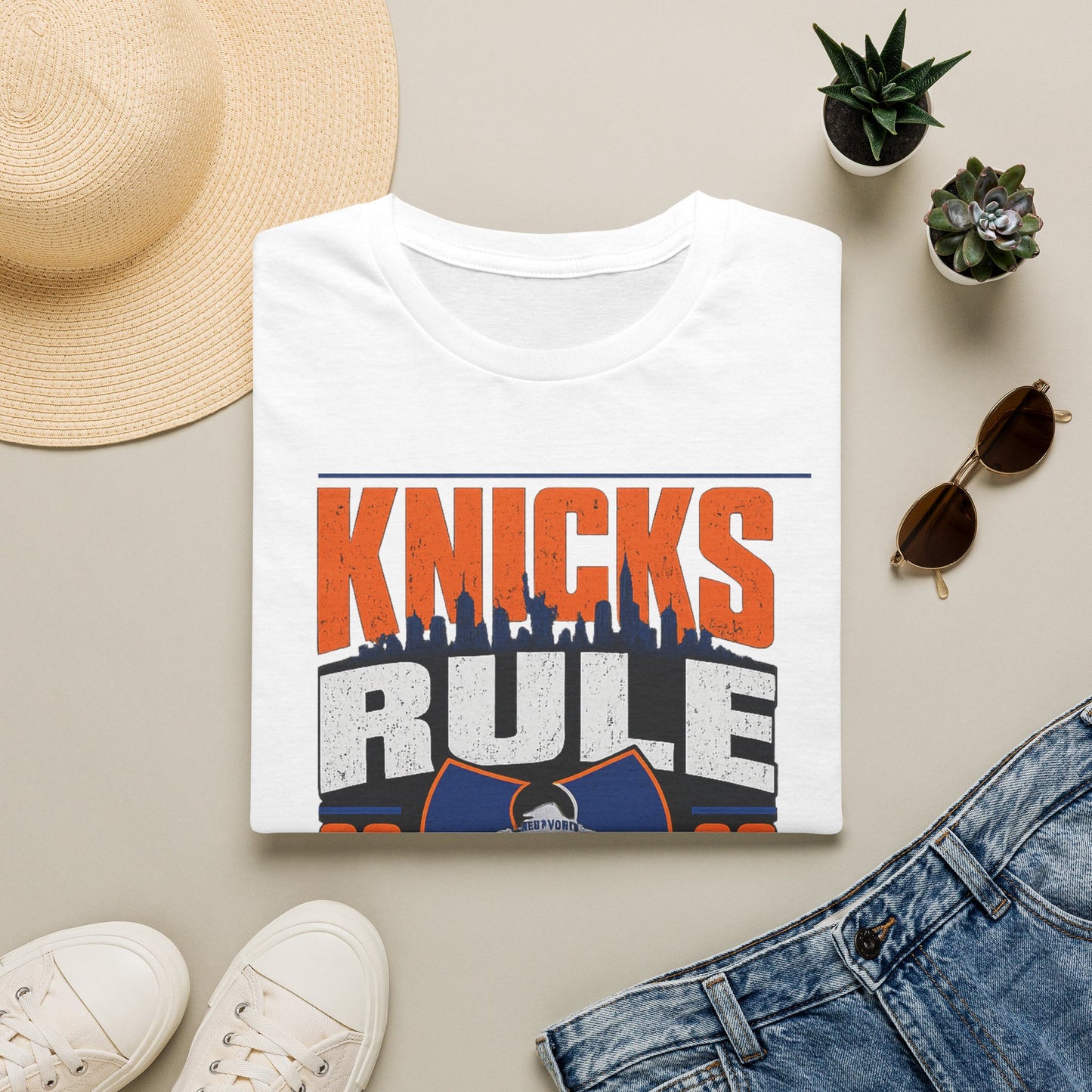 Knicks Rule T-Shirt — NY Knicks Fan Tee ("Knicks Rule Everything")