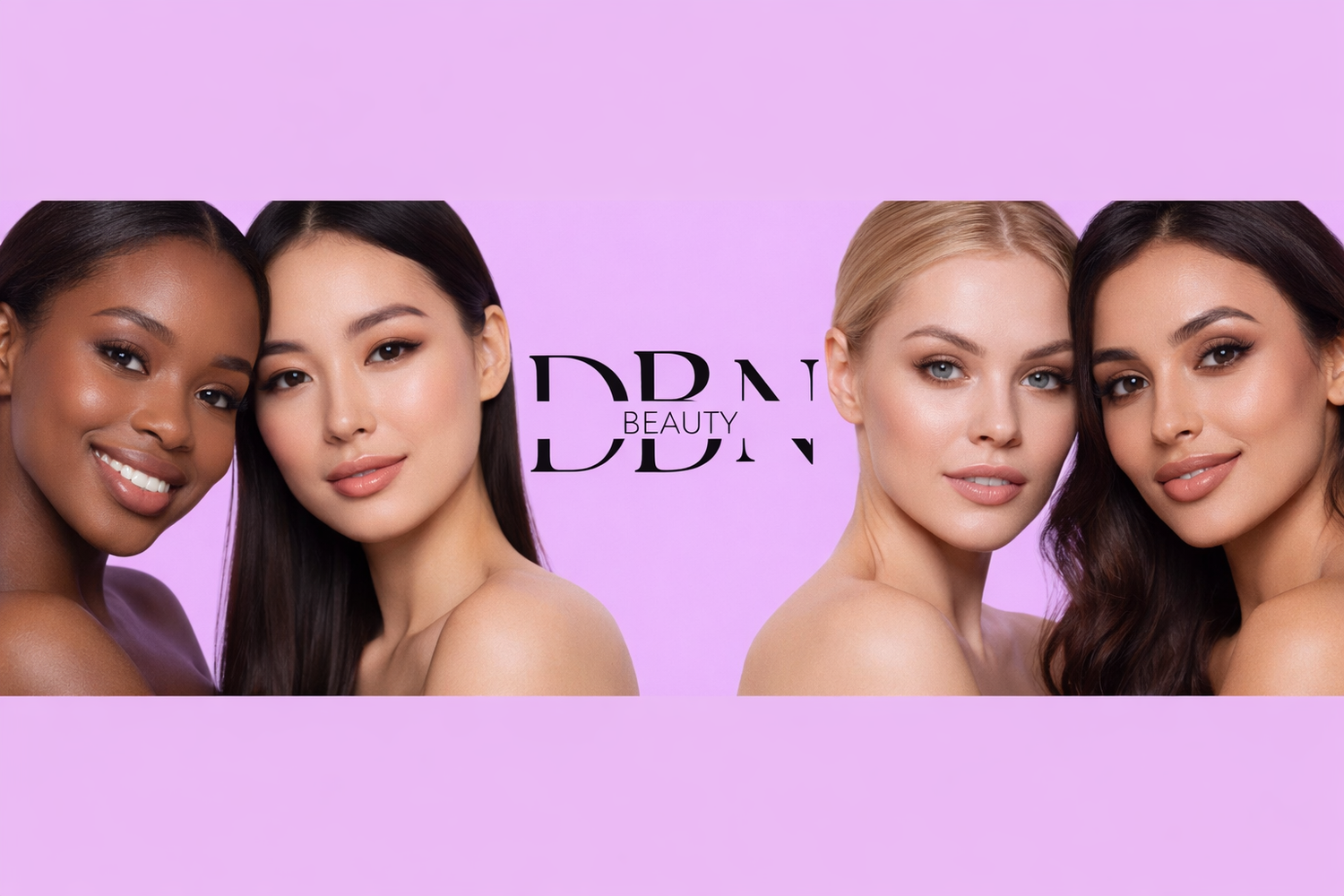 Four Women with different skin tones that represent the diversity of DBN Beauty